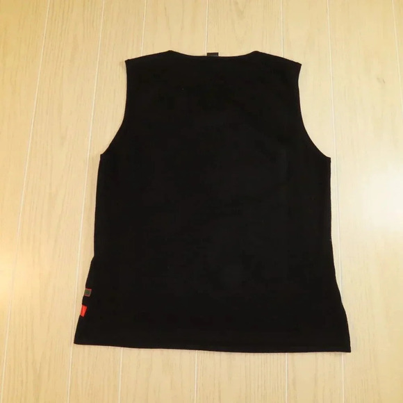 Erin Matthews Sleeveless Knit Top Sweater Christmas Ribbon Trim Size XL - Picture 2 of 6